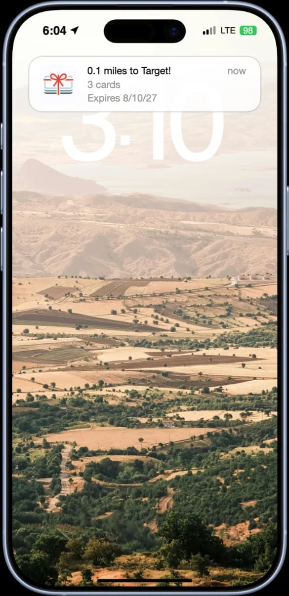 Lock screen notification